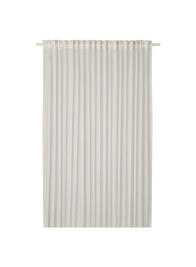 erorex Sheer curtain, 1 piece, white/with heading tape, 300x300 cm - Image 1