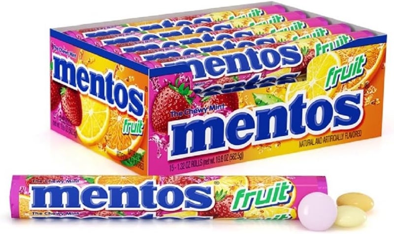 Mentos Chewy Mint Candy Rolls - Fruit Flavor - Image 1