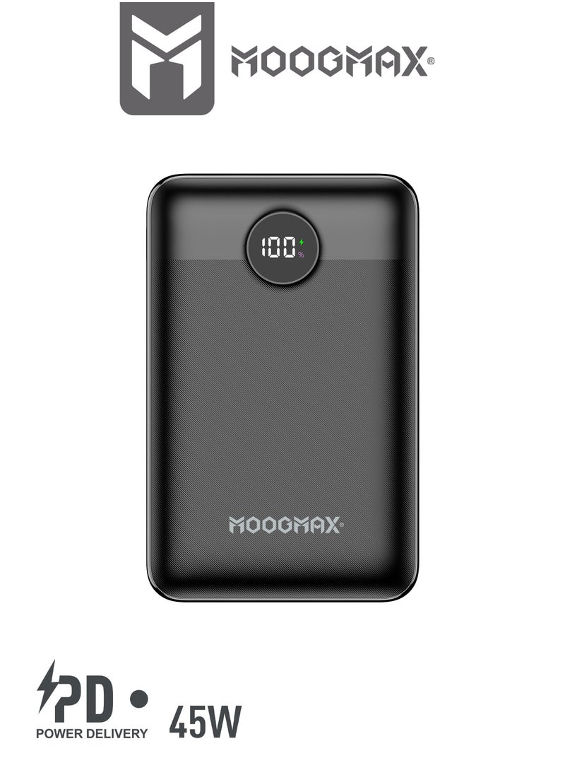 Power bank 30000mAh, 45W with six outlets, supports fast charging and a digital display screen, compatible with all devices and can charge a laptop with, in black from Moogmax - pzsku/Z10C1BB0C392EB78C31F0Z/45/_/1704550713/18a9327e-cd97-4c14-ac44-052ea2ddbbd8