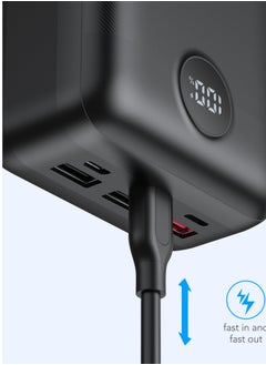 MOOGMAX Power bank 30000mAh, 45W with six outlets, supports fast charging and a digital display screen, compatible with all devices and can charge a laptop with, in black from Moogmax  - Image 5