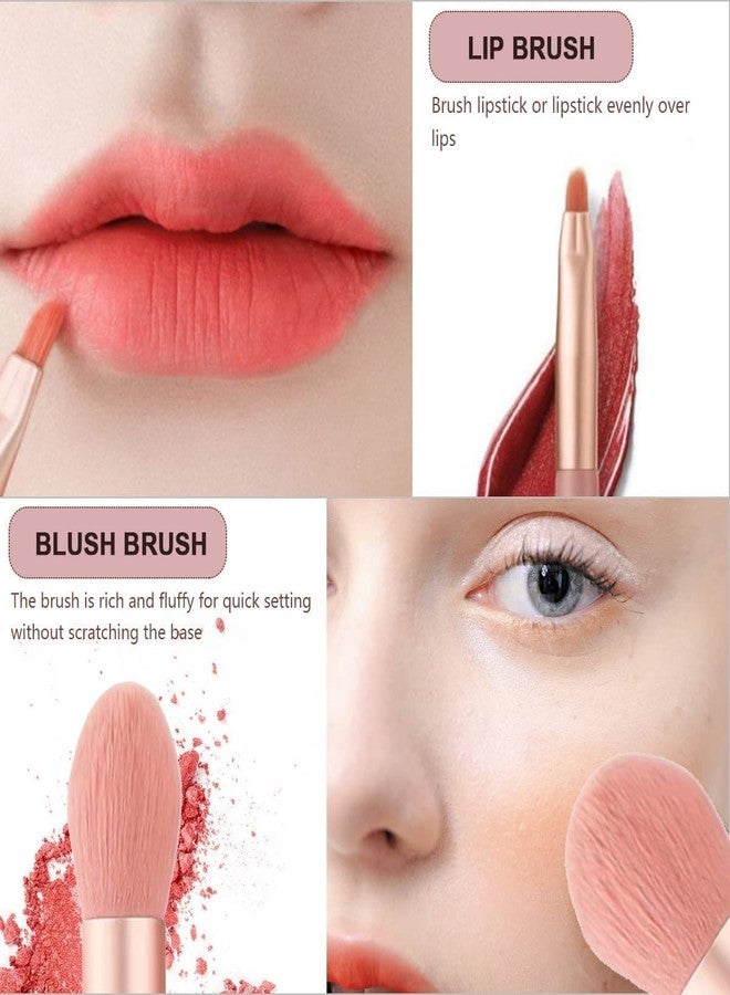 NETZILLA 8 Pcs Brush Set With Pouch, Makeup Brushes Premium Synthetic Kabuki Foundation, Concealers, Eye Shadows Professional Blush, Face Powder, Highlighter, Contour, Blending Eyeliner - Image 4