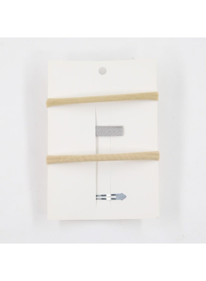 دىدانيالا مجموعة مشابك شعر فيونكة بريبون من ريا مع ربطة شعر للبنات والأطفال - أصفر - Image 5