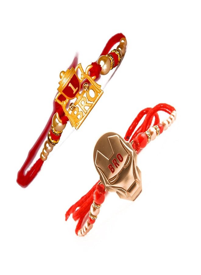 Rakhi For Brother - MultiStone Rakhi ( Combo Set of 3) with Roli Chawal and Rakhi Greeting Card - Image 4