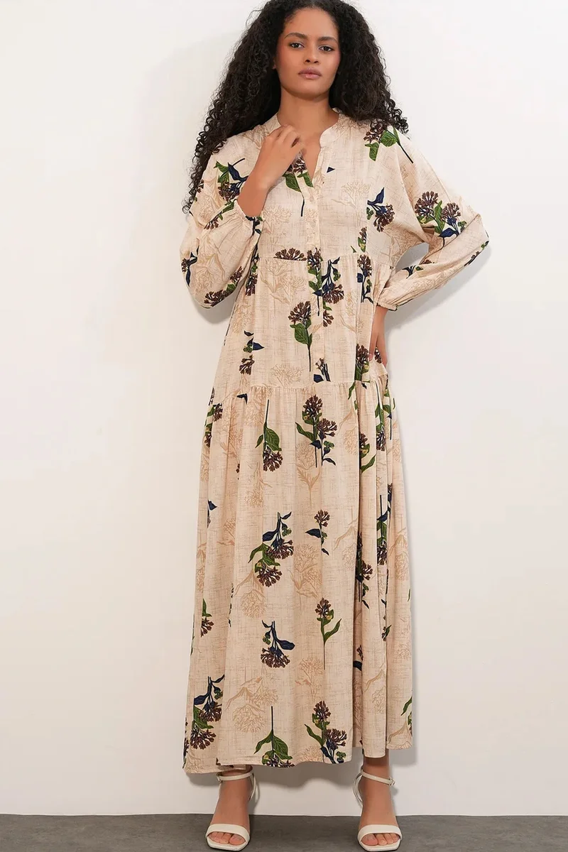 بيغ دارت BDART Patterned V-Neck Maxi Dress