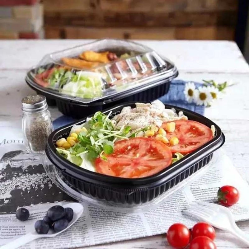 Plastic Plates Microwave Meal Prep Container Reusable Bpa Free – Disposable Food Container With Lids Vacuum Seal Meal Prep Microwaveable Freezer To Go Divided Food (one eye) (25) - Image 1