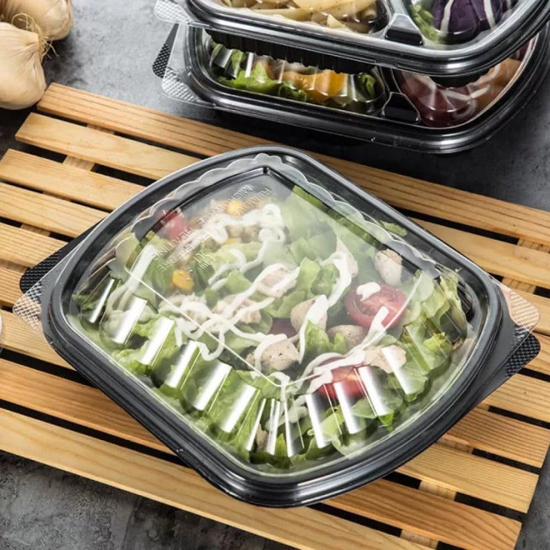 Plastic Plates Microwave Meal Prep Container Reusable Bpa Free – Disposable Food Container With Lids Vacuum Seal Meal Prep Microwaveable Freezer To Go Divided Food (one eye) (25) - Image 2