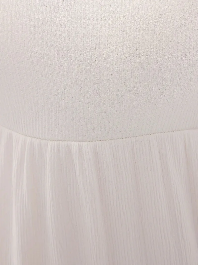 HICCUP ivory Spaghetti Strap Tiered Midi Dress for Women | Best Price UAE