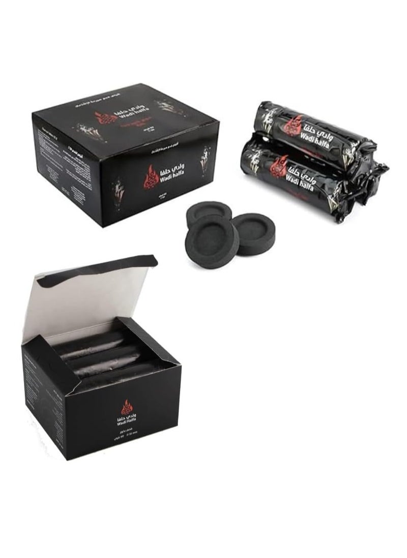 Wadi halfa Wadi Halfa Incense Charcoal 60 Tablets 33ml Roun  - Image 1