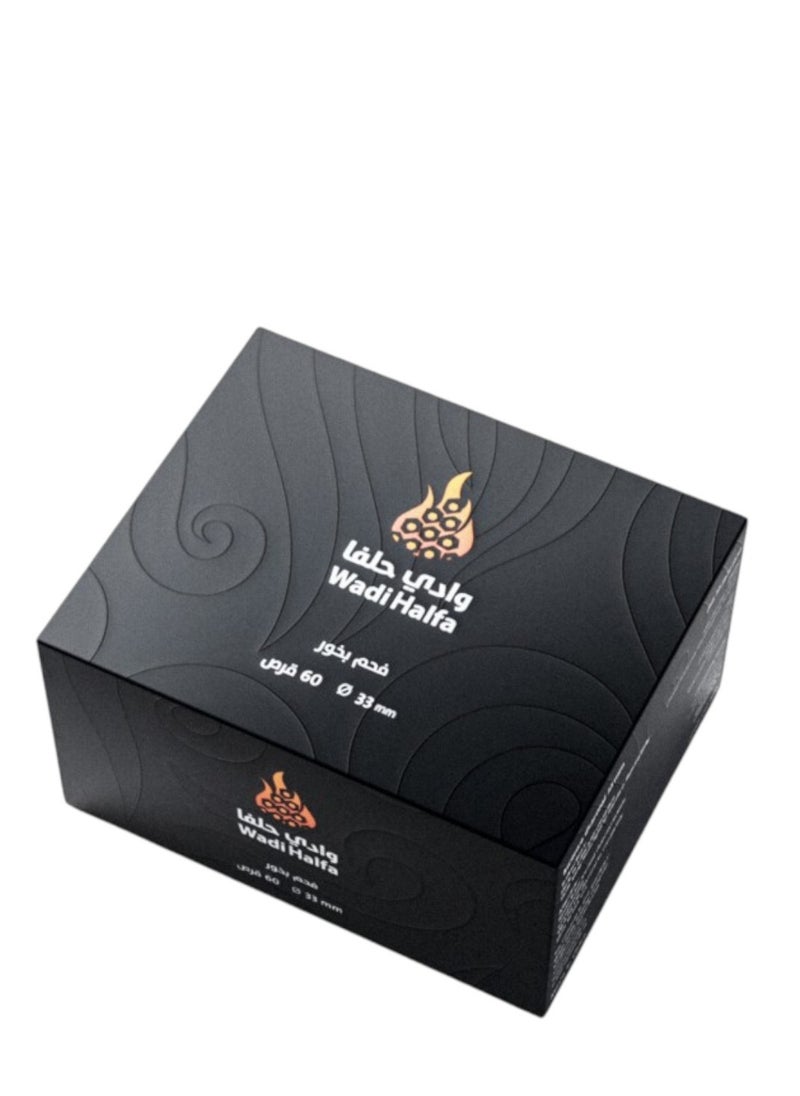 Wadi halfa Wadi Halfa Incense Charcoal 60 Tablets 33ml Roun  - Image 2