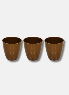 Beauenty 3 pieces gold plastic wastebasket  - Image 1