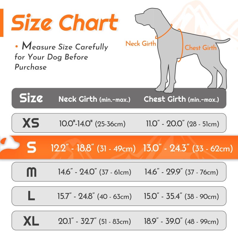 Eagloo Dog Harness Small Sized Dog, No Pull Service Vest with Reflective Strips and Control Handle, Adjustable and Comfortable for Walking, No Choke Pet Harness with 2 Metal Rings, Orange, S - Image 2