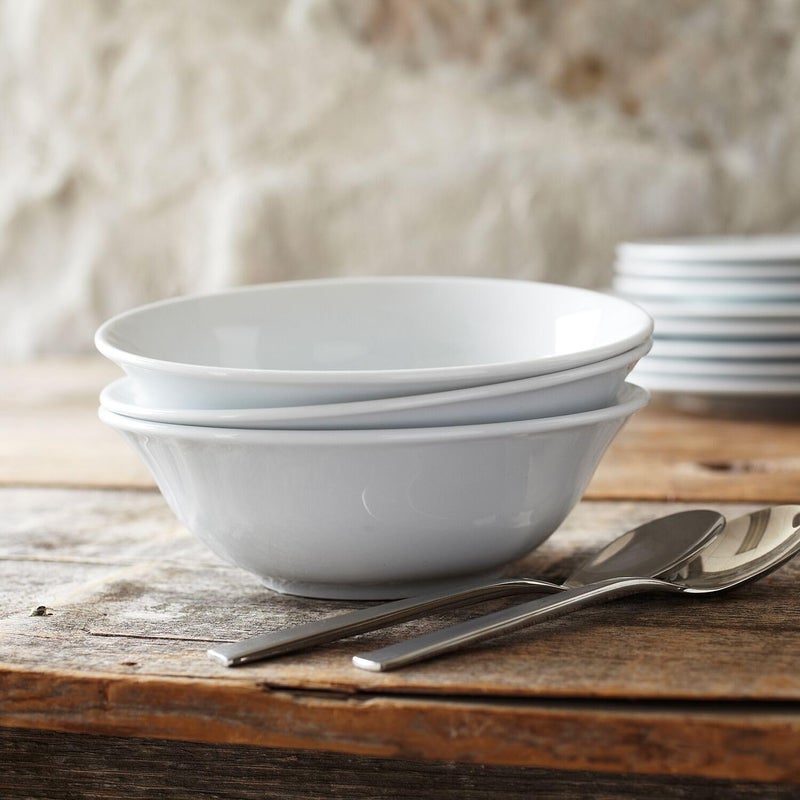 MN DEER Premium White Porcelain Bowl Set of 6 | Perfect Bowl for Serving Salad, Rice, Soup, Cereal, Noodles and Corn Flakes | Scratch Resistant, Dishwasher Safe (9" | 22.5cm, ROUND) - Image 5