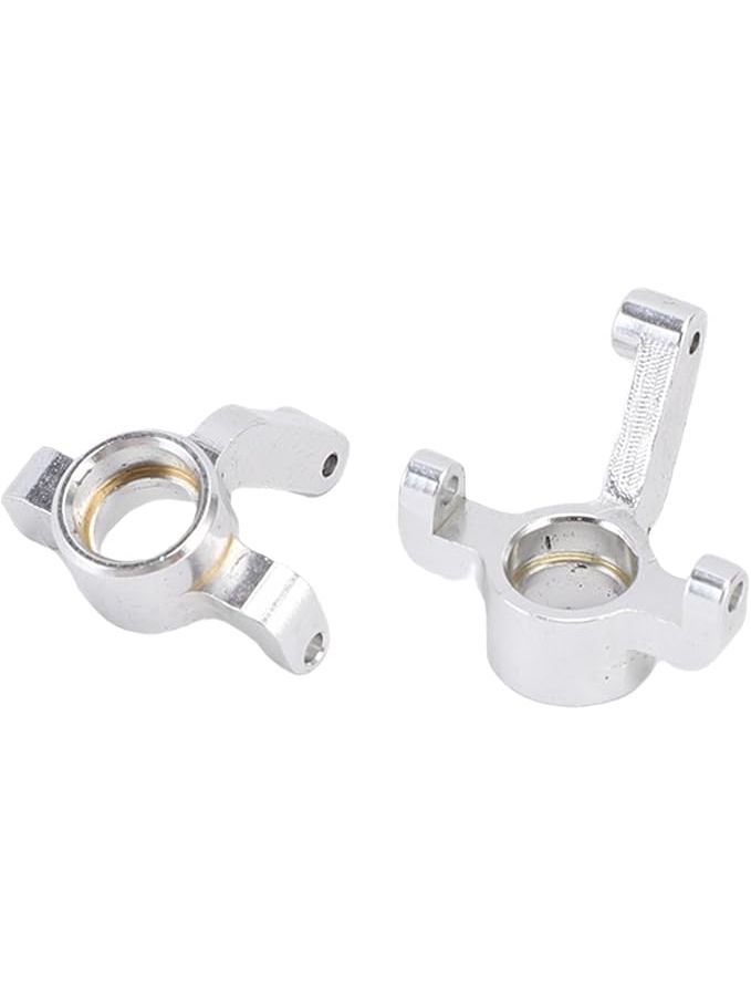 High Strength Alloy RC Car Front Steering Knuckle Hub Carrier 1/24 Scale Silver - Image 1