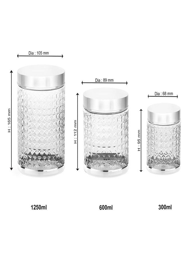 Sky Hector Celebration 12 Pcs Storage Pet Container Gift Set for Kitchen (300 ml x 4, 600 ml x 4, 1250 ml x 4),Silver (Regular - 12 Pieces) - Image 4