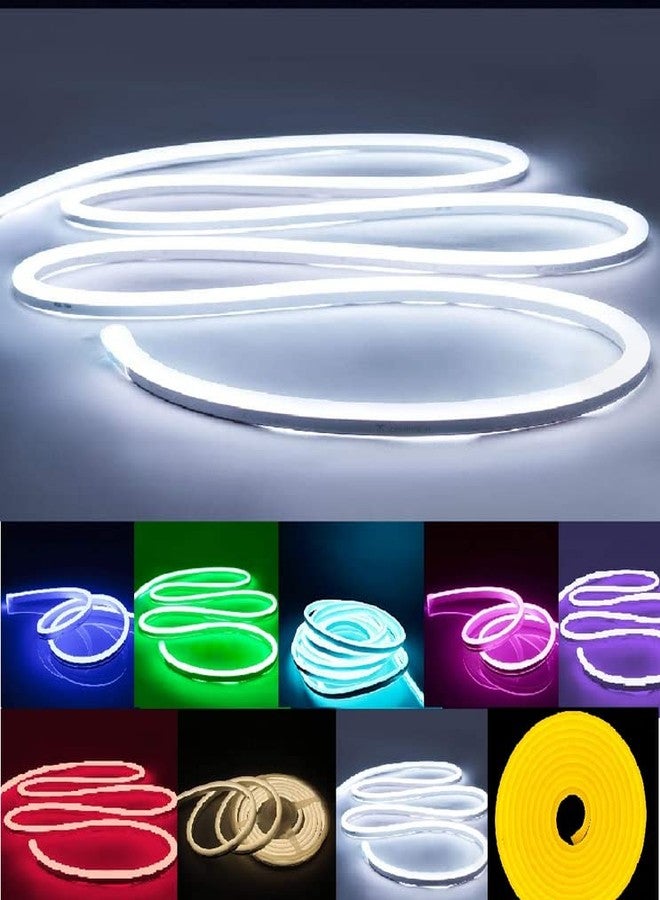 LEDOLUX Neon LED Strip Light 16.4ft/5m 12V DC 600 SMD2835 LEDs Waterproof Flexible LED NEON Light for Indoors Outdoors Decor [ White | No Power Adapter] - Image 1