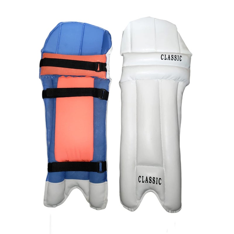 Gmefvr Cricket Batting Leg Guard Pad White (Boy) - Image 1