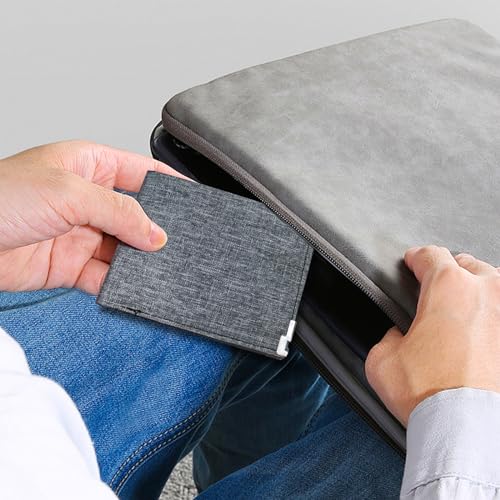 WisePoint Mens Slim Wallet, Denim Fabric Men's Wallet Minimalist Wallet for Men, Mens Bifold Wallet Small Wallet for Teen Boys, Portable Credit Card Wallet for Work, Shopping (dark gray) - Image 4