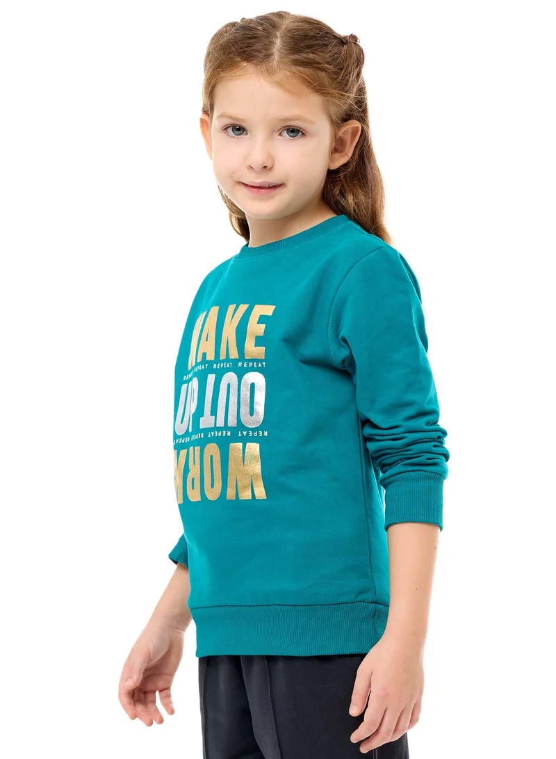 فكتور اند جين سويت شيرت مطبوع بورق احباط