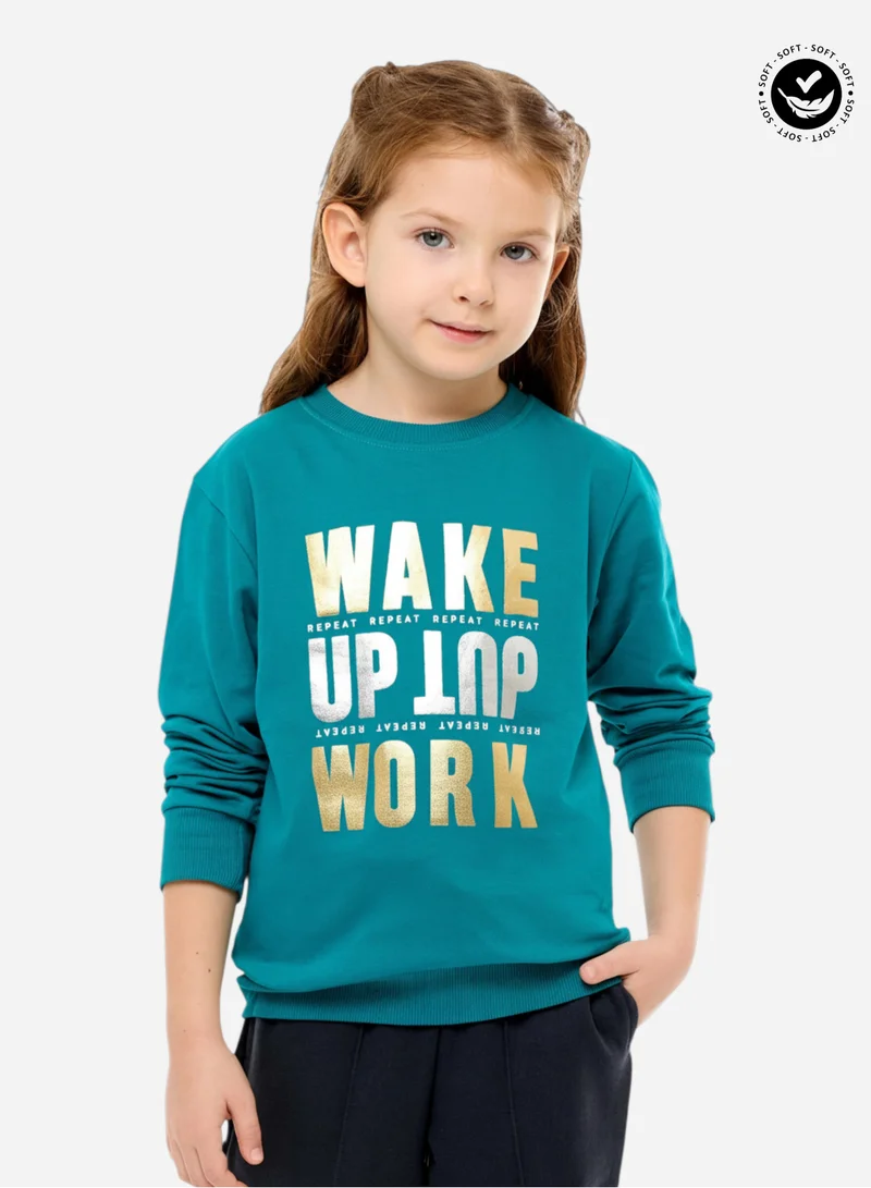 فكتور اند جين سويت شيرت مطبوع بورق احباط