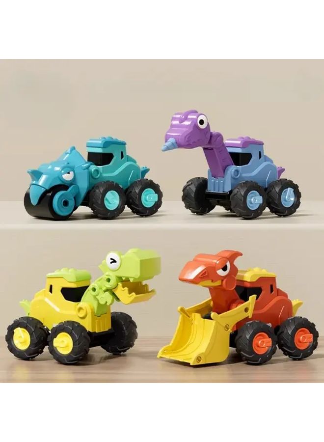 2Pcs Blue Purple Push To Drive Dinosaur Car Toys For Kids No Batteries Needed - Image 2