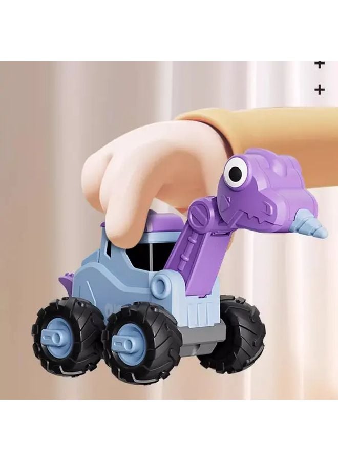 2Pcs Blue Purple Push To Drive Dinosaur Car Toys For Kids No Batteries Needed - Image 5