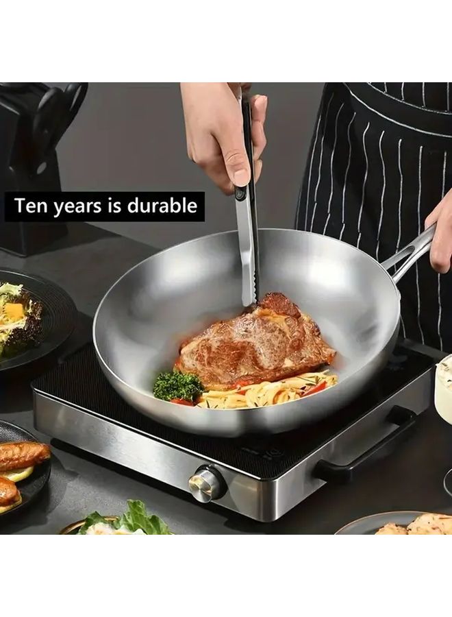 10.24 Inch Stainless Steel Nonstick Frying Pan With Long Handle Induction Compatible Dishwasher Safe Kitchen Cookware - Image 4
