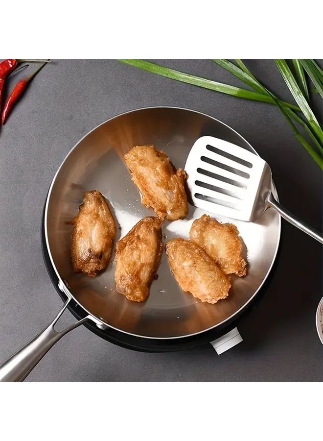 10.24 Inch Stainless Steel Nonstick Frying Pan With Long Handle Induction Compatible Dishwasher Safe Kitchen Cookware - Image 2