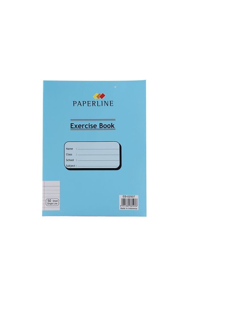 دفتر تمارين مكون من 6 قطع بسطر واحد، 50 ورقة