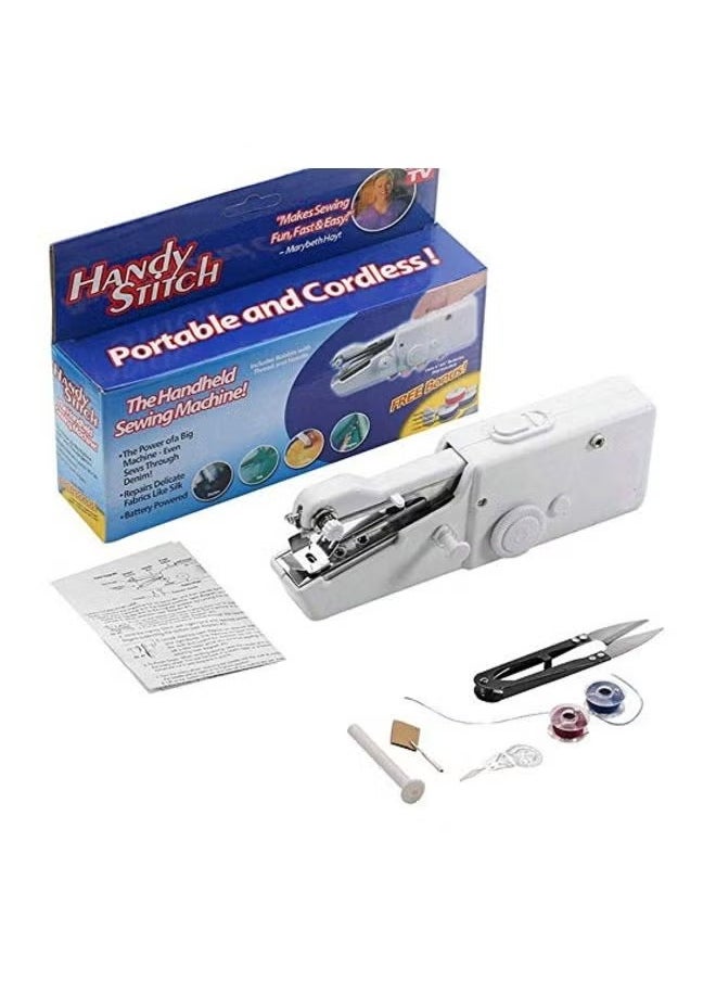 Handy Stitch - Portable Sewing Machine Handheld - Mini Hand Sewing Machine for Kids Beginners Home or Travel Sewing - Cordless Small Handy Stitch Handheld Sewing Machine for Easy Quick Repairs Fabric Leather Denim - Image 1