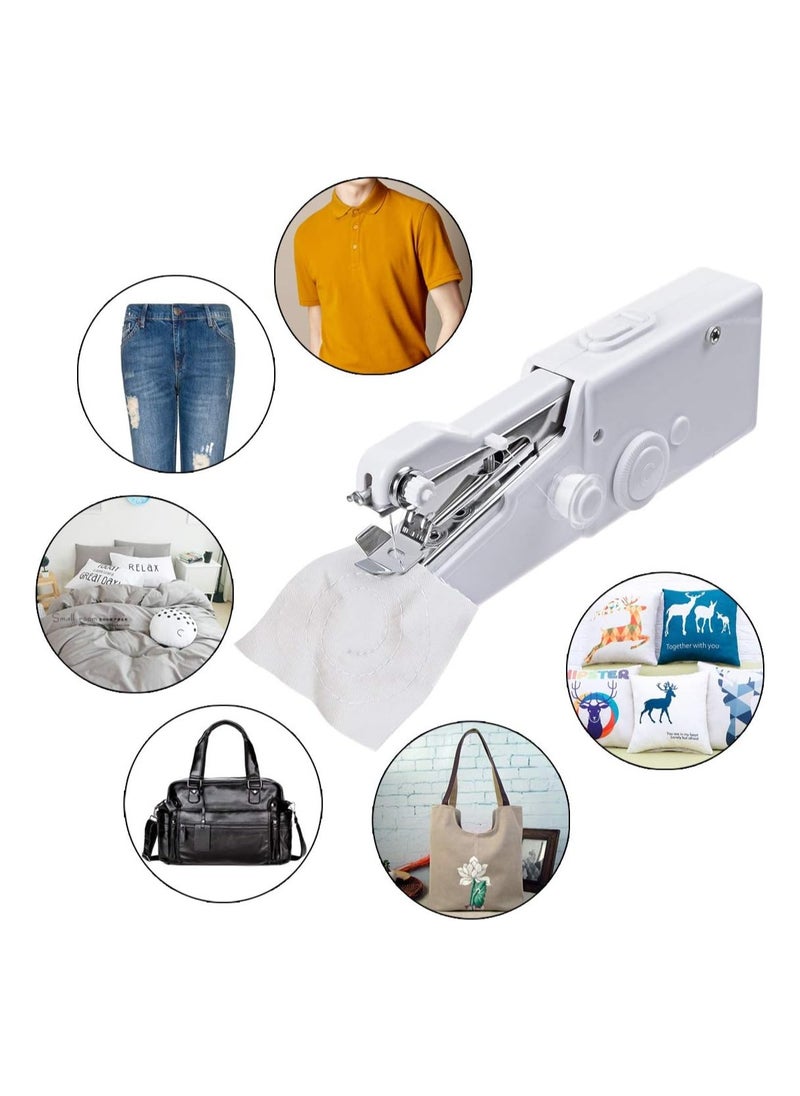 Handy Stitch - Portable Sewing Machine Handheld - Mini Hand Sewing Machine for Kids Beginners Home or Travel Sewing - Cordless Small Handy Stitch Handheld Sewing Machine for Easy Quick Repairs Fabric Leather Denim - Image 1