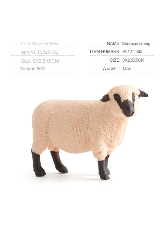 NIBEMINENT Realistic Farm Animal Models - Static Figurines of Bighorn Sheep, Ram, and Goat