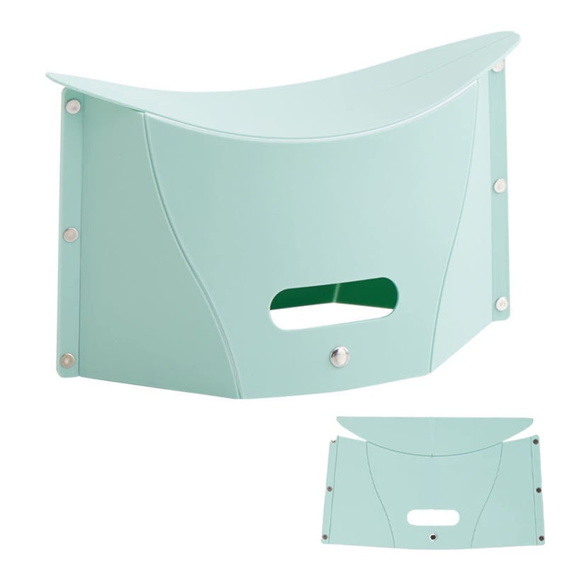 koofull Folding Portable Camping Hiking Stool, Lightweight Collapsable Foldable Chair for Travel Gathering BBQ Subway Backpacking Outdoor Squatty Potty Ultralight Mini (Green) - Image 1