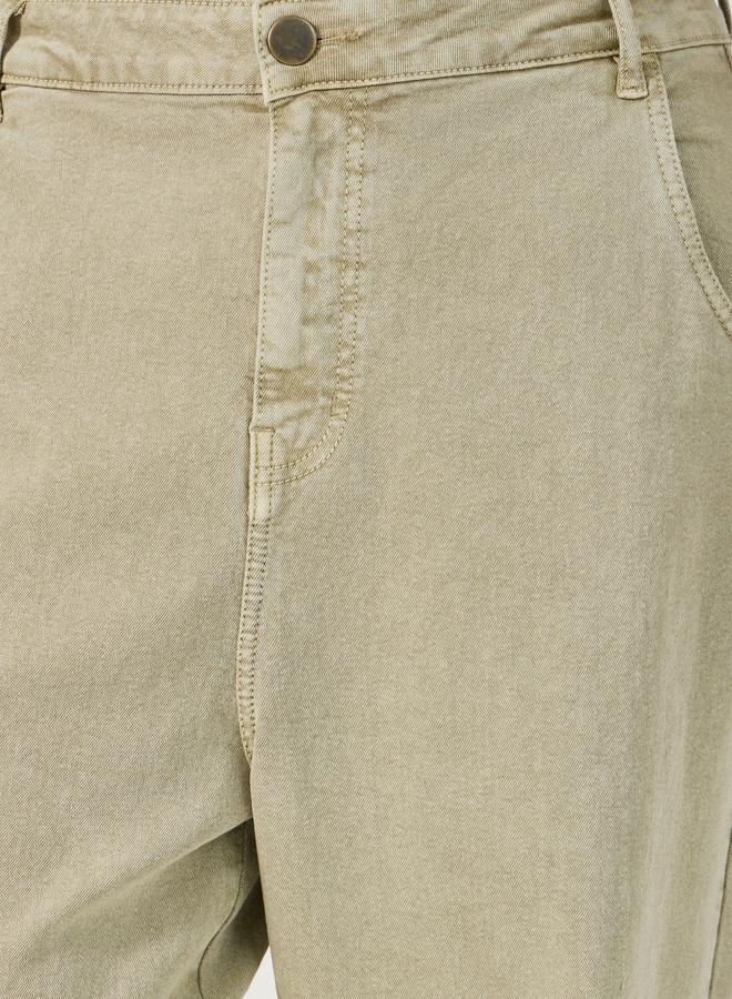 Styli Mid Wash Plain Straight Leg Jeans - Image 3