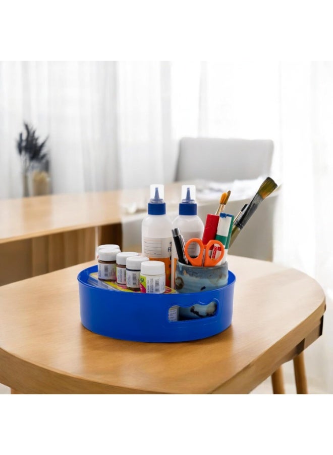 HomeWiz Multi-Purpose 360° Rotating Organizer Tray | Space-Saving Kitchen & Pantry Storage | Multi Purpose Organization Rotating Tray | Easy-Access Turntable for Spices, Storage & More | Light Blue - Image 5