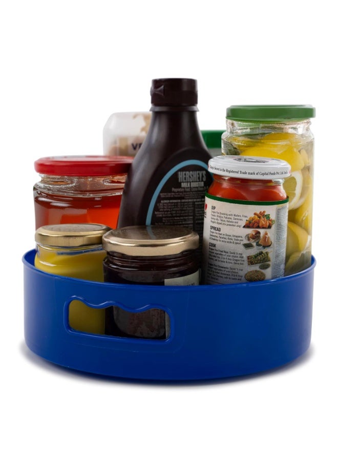 HomeWiz Multi-Purpose 360° Rotating Organizer Tray | Space-Saving Kitchen & Pantry Storage | Multi Purpose Organization Rotating Tray | Easy-Access Turntable for Spices, Storage & More | Light Blue - Image 1