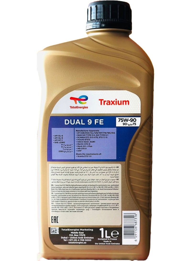 Total Energies 75W90 Traxium Dual FE9 Gearbox & Axle Fully Synthetic Fluid 1Ltr - Image 2