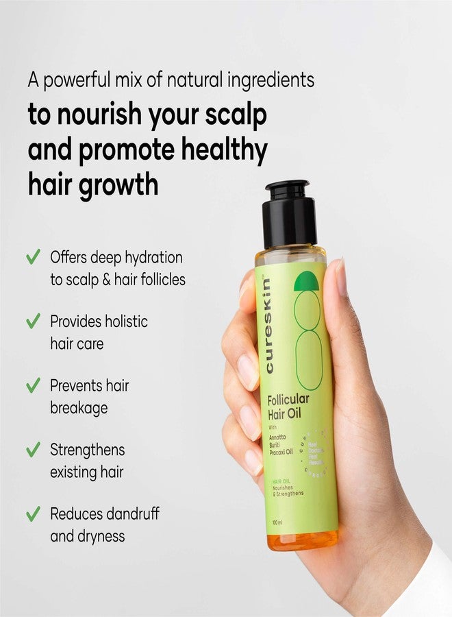 Cureskin Follicular Hair Oil | Nourishes & Strengthens with Annatto, Buriti, Brazil Nut and Coconut Oil, 3.38 Fl Oz (Pack of 1) - Image 2