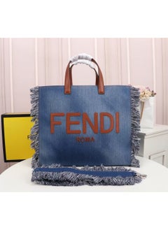 2023 Autumn END Denim Tote Bag Large Capacity Elegant Womens Shoulder Bag Denim Blue
