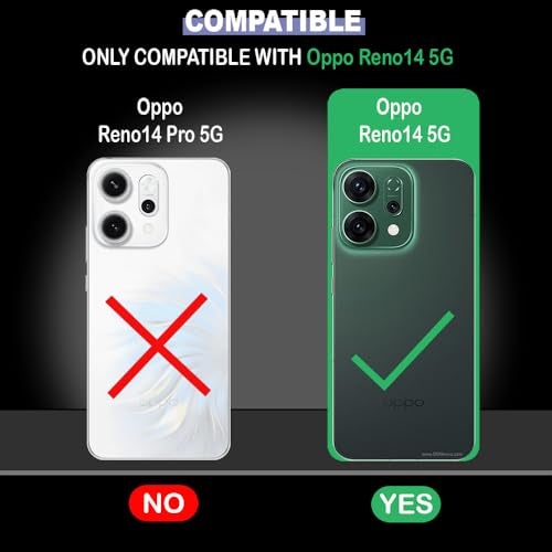 Casotec Back Cover for Oppo Reno14 5G | Full Camera Protection | Premium Liquid Silicon Case | Flexible Bumper Case for Oppo Reno14 5G (Black) - Image 2