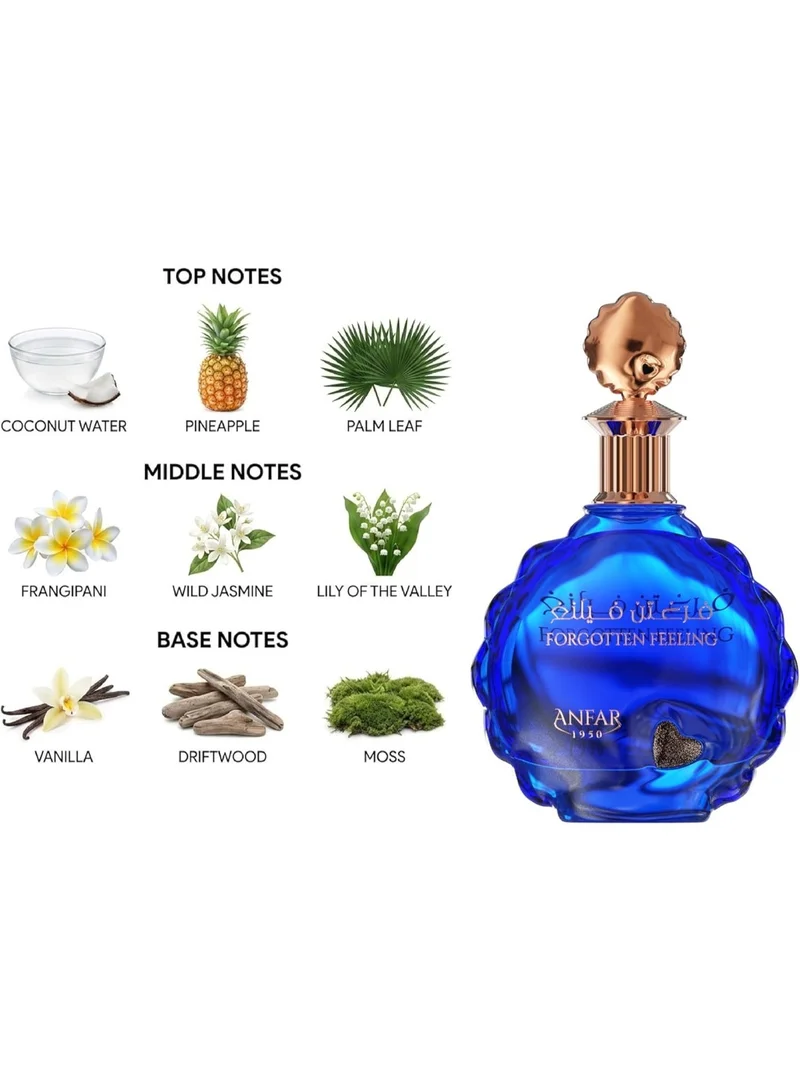 Anfar  Anfar Forgotten Feeling - Perfume for Women - 100ML - Luxurious Long Lasting Fragrance with Notes of Coconut, Pineapple and Palm Leaf - Extrait de Parfum Spray - Scent for Her  | Best Price UAE