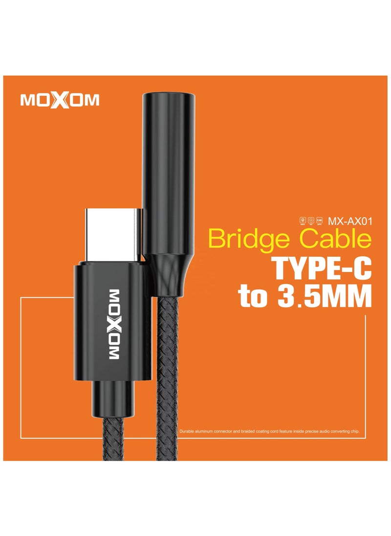 MOXOM AX01 Type-C TO 3.5mm Bridge Adaptor Cable  - Image 2
