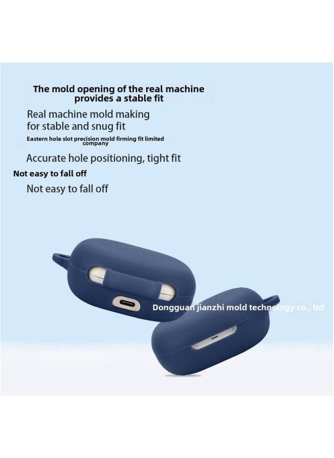 Shokz Openfit 2 T920 Earphone Silicone Protective Case Charging Storage Bag Pure Color Injection Molding Customizable-Color:D.Green-Model:OpenFit