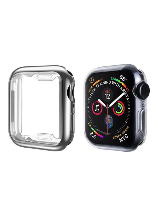 NIBEMINENT Suitable Protective Case TPU For Apple Watch 6 40MM Silver - Image 1