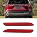 Abodvu Compatible with Toyota RAV4 Rear Bumper Reflector 20192024Sienna Left Driver Right Passenger Side Rear Bumper Red Marker TrimAvalon Back Reflector Light WO Bulb Replacement2PCS - Image 2