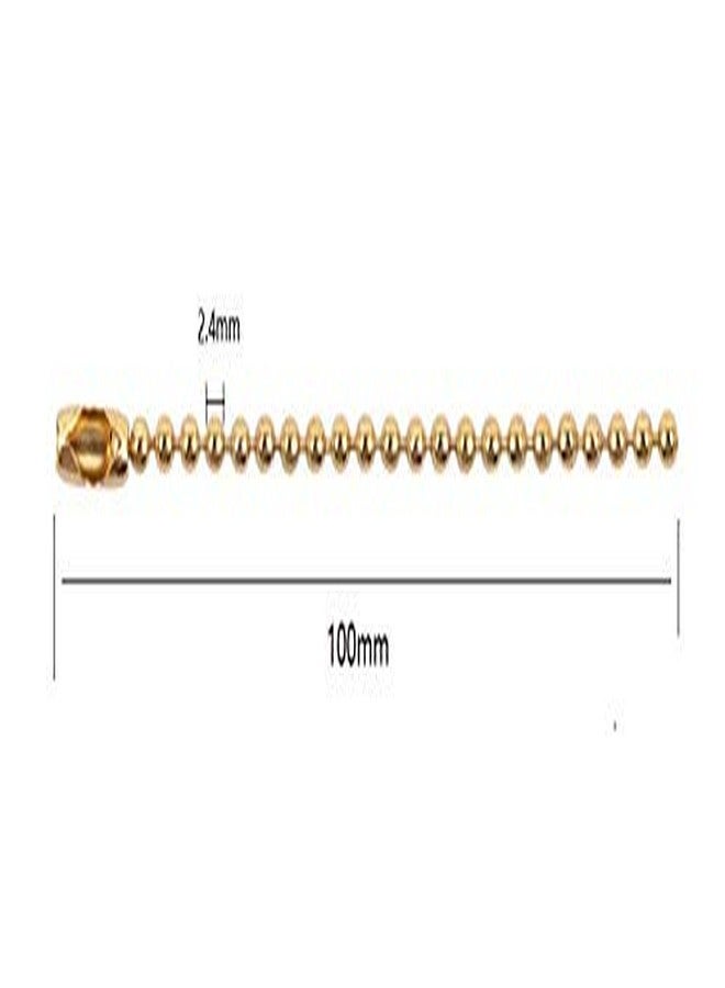 LASSUM 50 Pcs Ball Chain Necklace 3.93" Long 0.09" Bead Dia Metal Connector Clasp Ball Chain Keychain for DIY Jewelry Making (Gold) - Image 2
