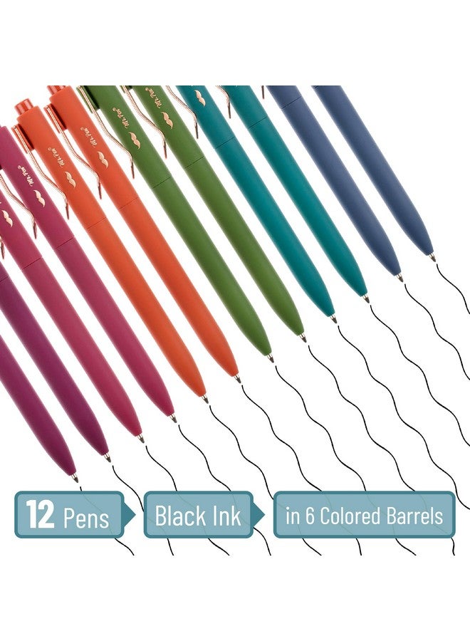 Mr. Pen - Ballpoint Pens, 12 Pack, Vintage Color Barrels, Black Ink, Cute Ballpoint Pens Black Ink, Cute Pens For Journaling, Aesthetic Pens, Ball Point Pens Black, Pens Ballpoint Smooth Writing Pens  - Image 2