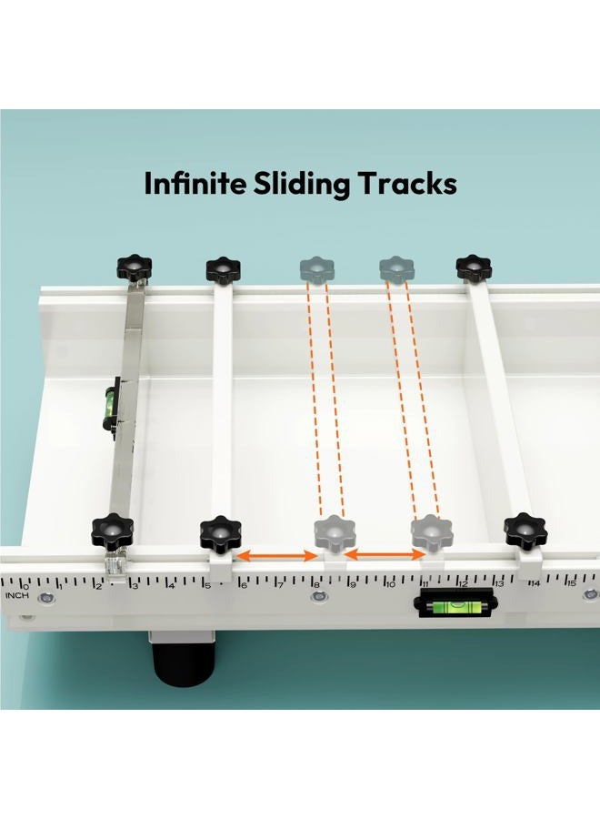 Resiners Epoxy Mold, Resiners River Table Epoxy Resin Mold with Adjustable Divider, 24x12x3in with Bubble Level, Fill Clamp System & Transparent Depth Board Ideal - Image 3