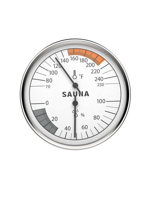 KT THERMO Sauna Thermometer 2 in 1 Fahrenheit Thermometer Hygrometer for Sauna Room, Indoor Humidity Temperature Monitor, Sauna Accessories for Infrared Steam Saunas