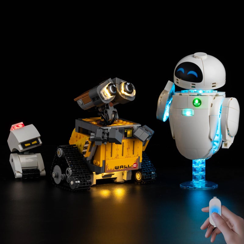 BrickSoul طقم إضاءة BrickSoul المحدث لمجموعة بناء Lego WallE EVE 43279 مع مفتاح خافت مخفي وكابل تقني سهل التركيب - Image 3