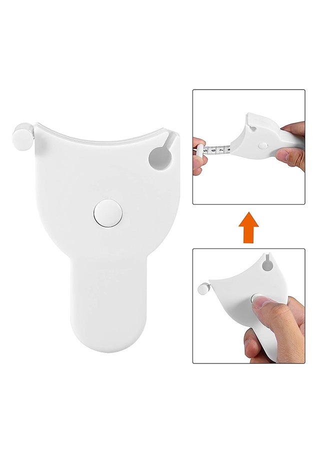 2 pcs Body Measuring Tape  Accurate Waist Measuring Tape for Weight Loss Handcrafts Tailor Automatic Telescopic Body Tape,White and Black  - Image 2
